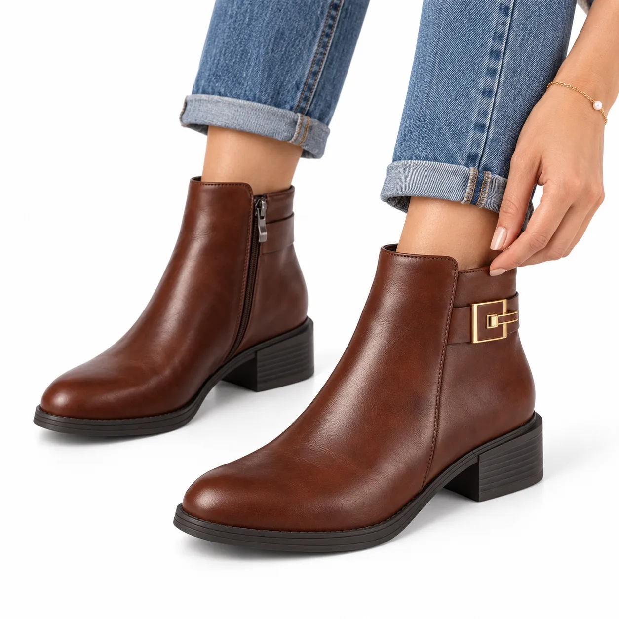 Bottine pour femme MR-SOL5678 marron